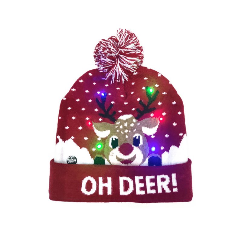 Frosty LED Christmas Hat - Bright and Cheerful for the Holidays