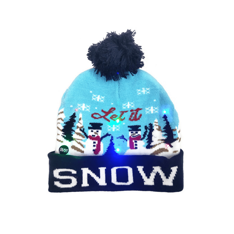 Frosty LED Christmas Hat - Bright and Cheerful for the Holidays