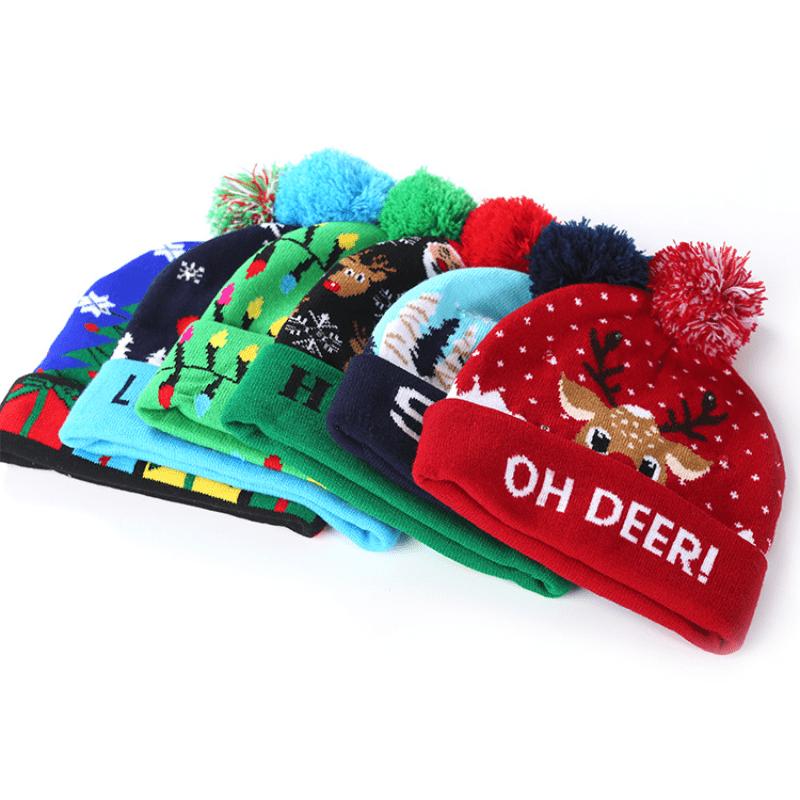 Frosty LED Christmas Hat - Bright and Cheerful for the Holidays