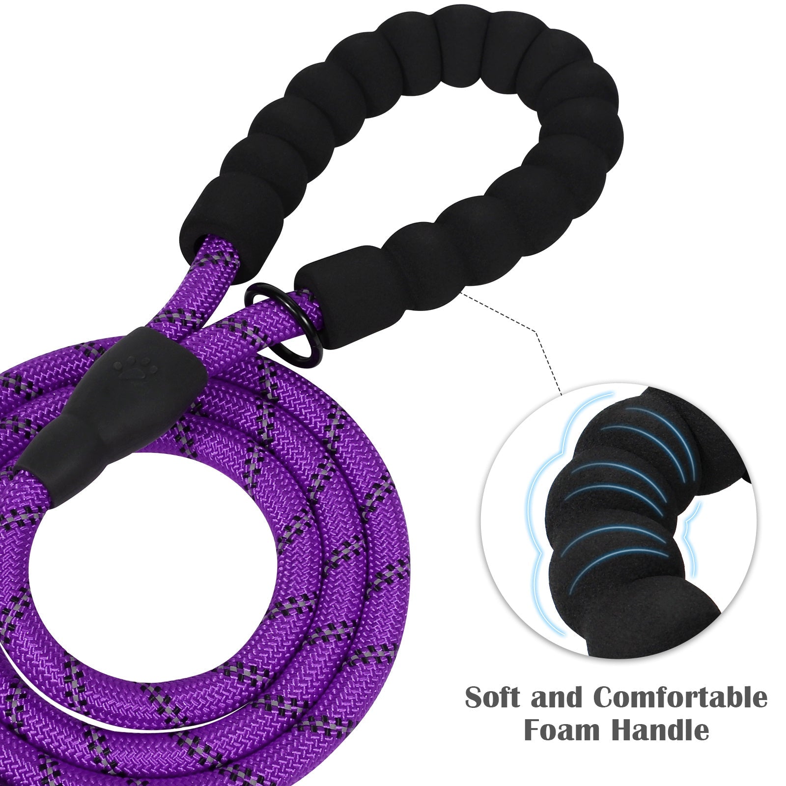 Reflective Dog Leash with Padded Handle – Adjustable and Durable for All Dogs