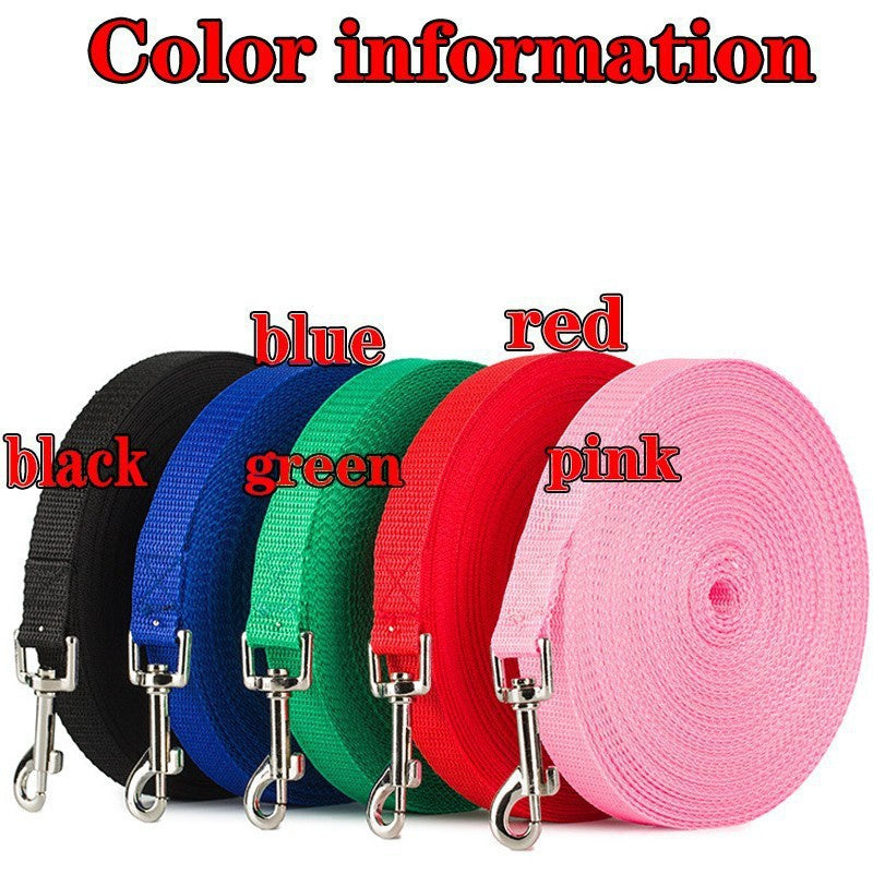 Long Nylon Dog Leash – Perfect for Training and Outdoor Activities