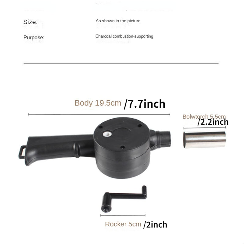 Portable Manual Blower – Perfect for BBQs, Camping, and Fire Starting