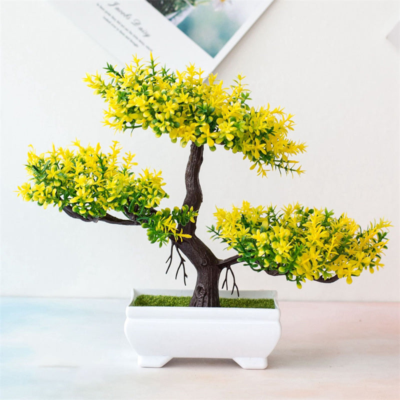 BlossomBonsai Artificial Tree – Realistic Mini Bonsai with Pink Blossoms