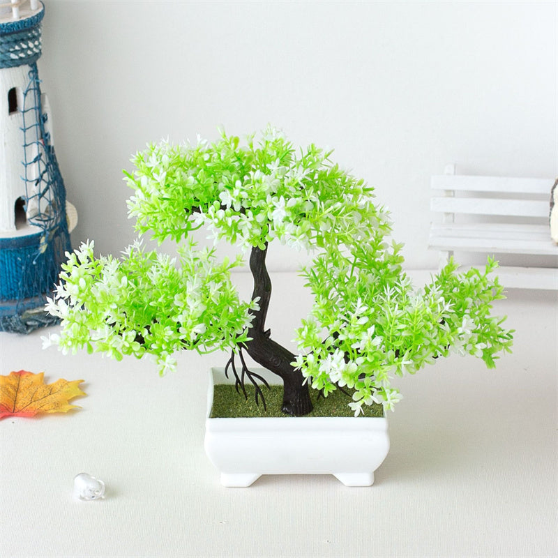 BlossomBonsai Artificial Tree – Realistic Mini Bonsai with Pink Blossoms