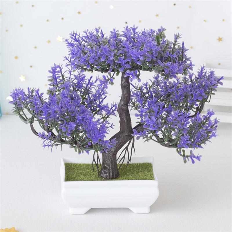 BlossomBonsai Artificial Tree – Realistic Mini Bonsai with Pink Blossoms