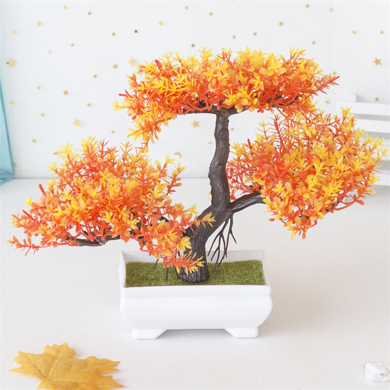 BlossomBonsai Artificial Tree – Realistic Mini Bonsai with Pink Blossoms