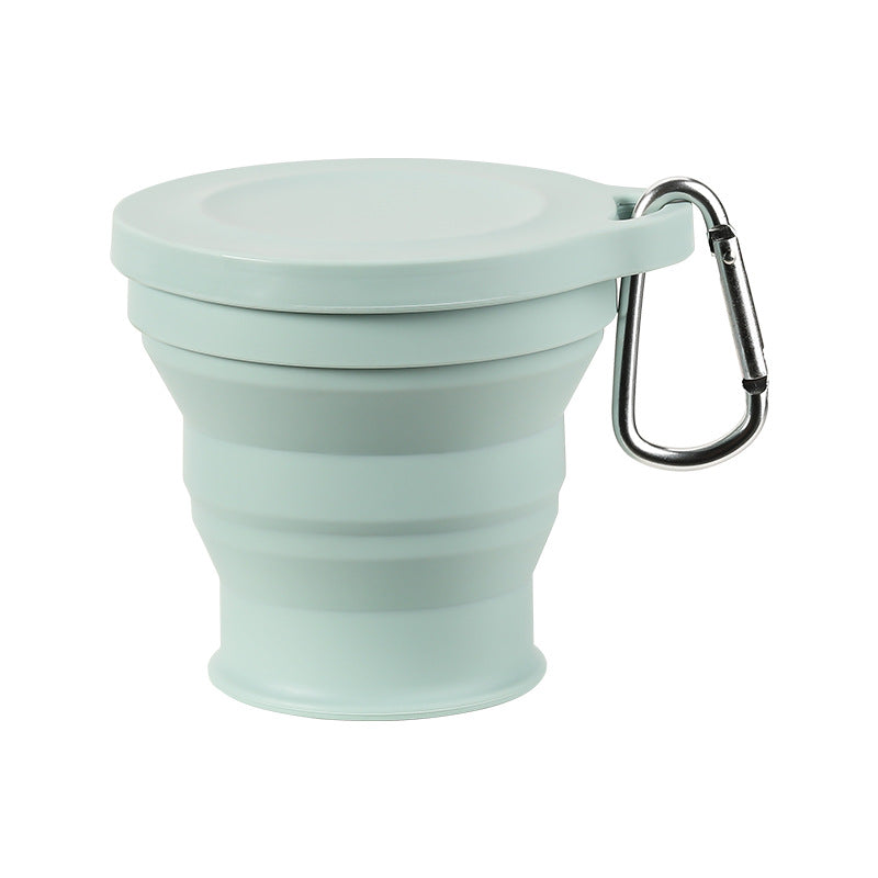 Foldable Silicone Cup with Carabiner - Portable and Durable Cup for Outdoor and Camping