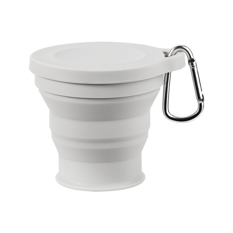 Foldable Silicone Cup with Carabiner - Portable and Durable Cup for Outdoor and Camping