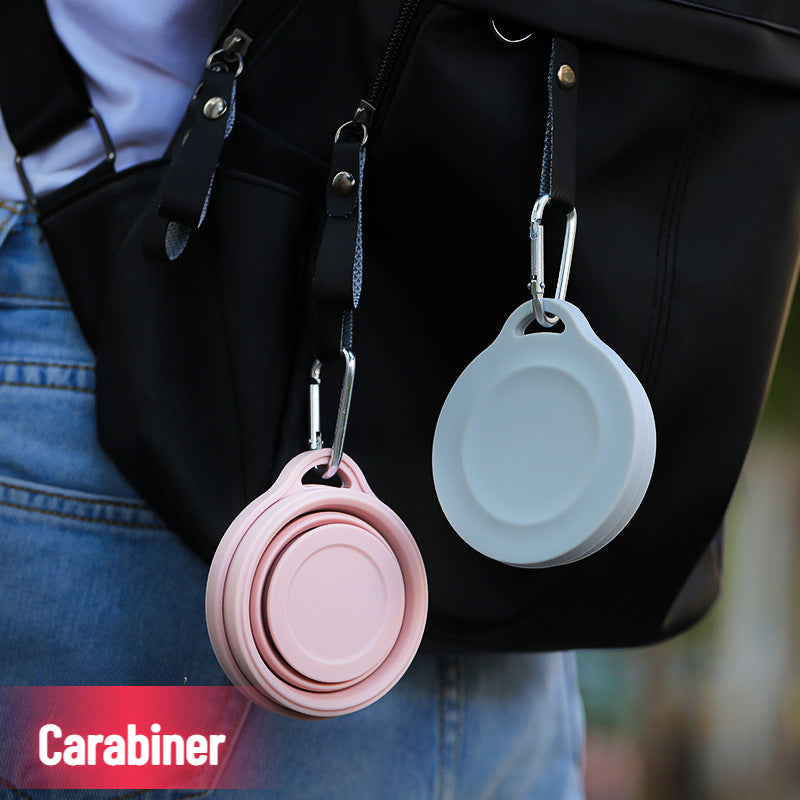 Foldable Silicone Cup with Carabiner - Portable and Durable Cup for Outdoor and Camping