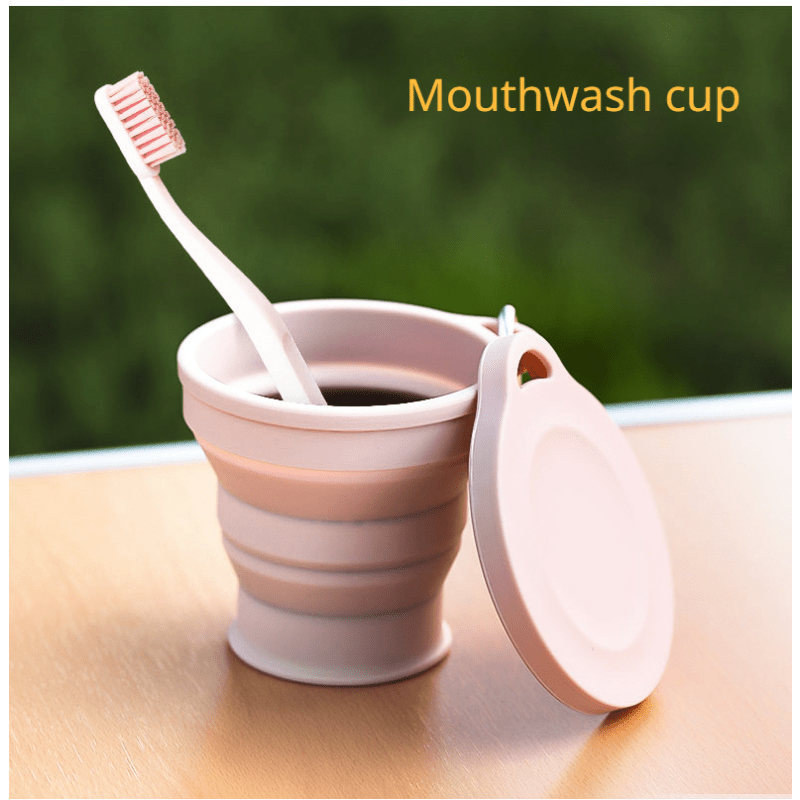 Foldable Silicone Cup with Carabiner - Portable and Durable Cup for Outdoor and Camping