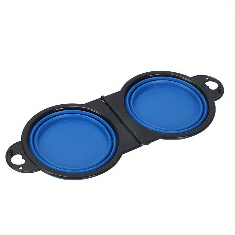Foldable Double Dog Bowls – Convenient and Portable for Travel and Hiking