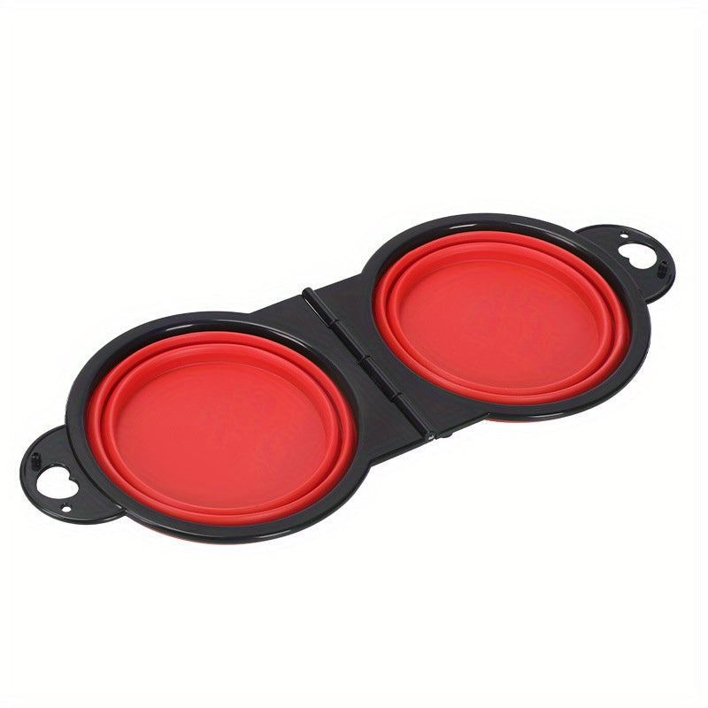 Foldable Double Dog Bowls – Convenient and Portable for Travel and Hiking