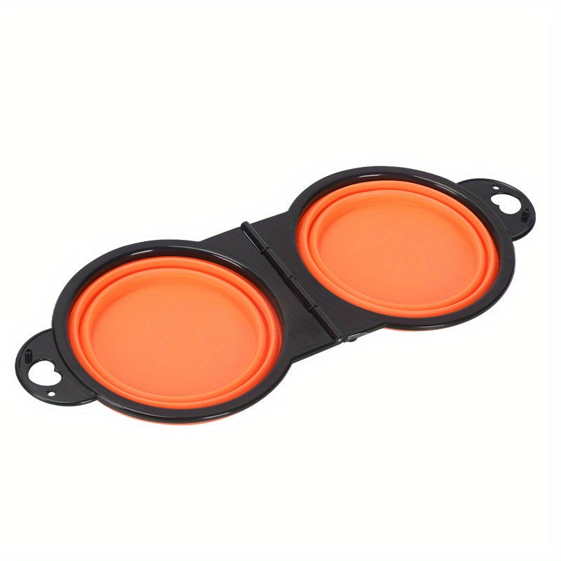 Foldable Double Dog Bowls – Convenient and Portable for Travel and Hiking