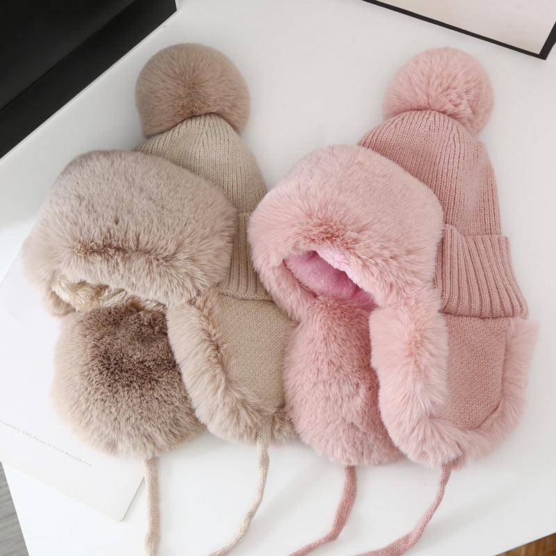 Warm Bomber Hat with Ear Flaps - For Cold Winter Days