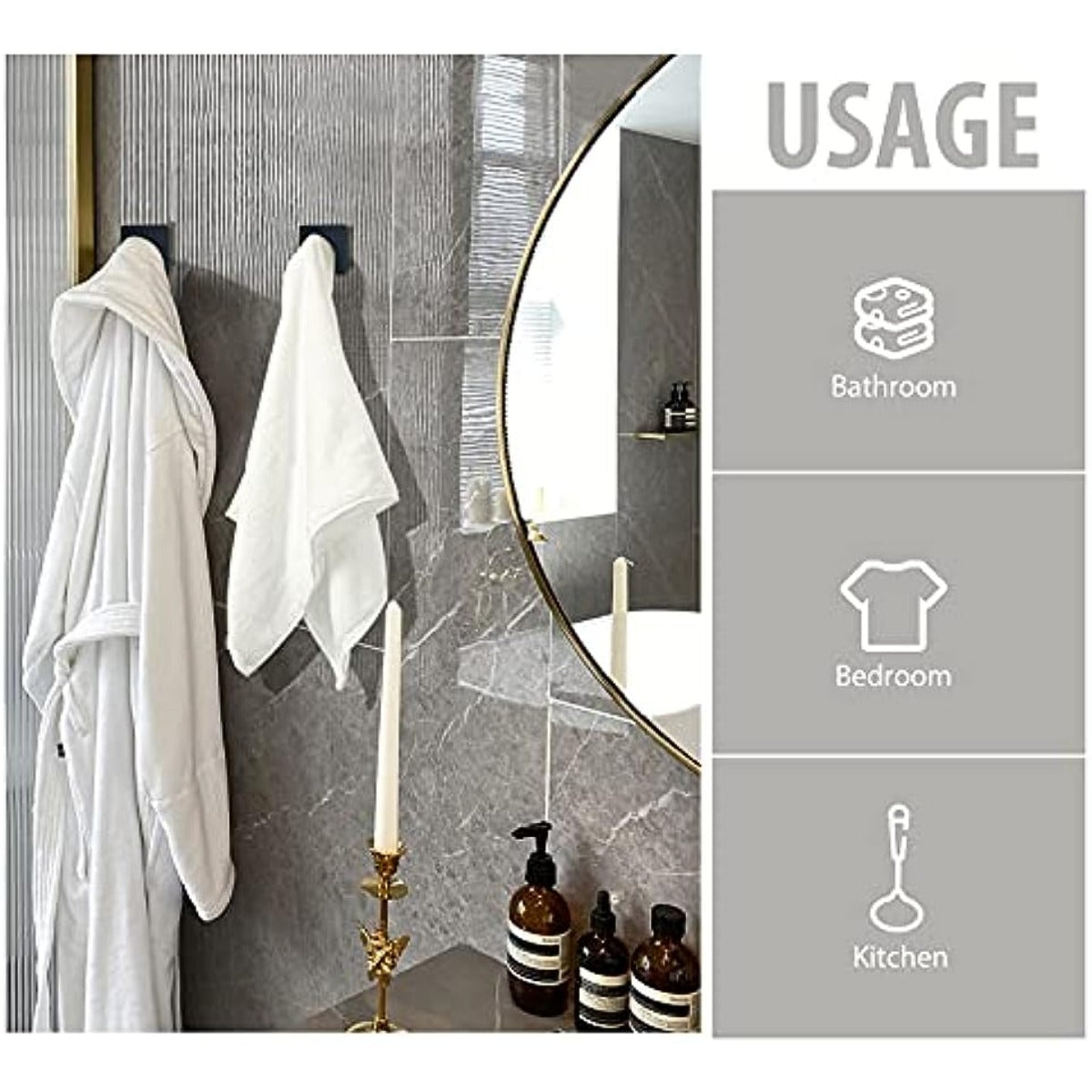 Handy Self-Adhesive Hooks - For Organization and Convenience