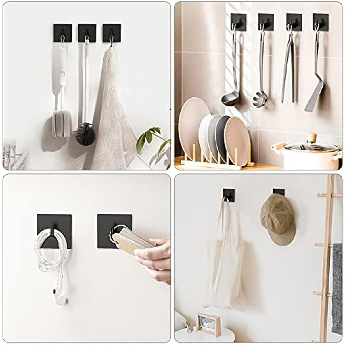 Handy Self-Adhesive Hooks - For Organization and Convenience