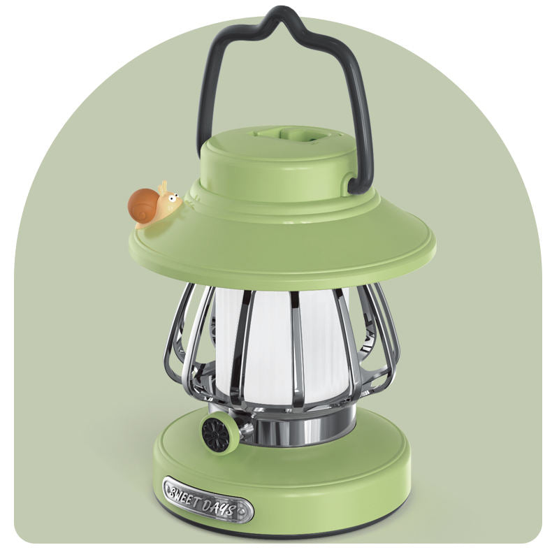 SnailGlow Portable Camping Lamp – USB Rechargeable Night Light