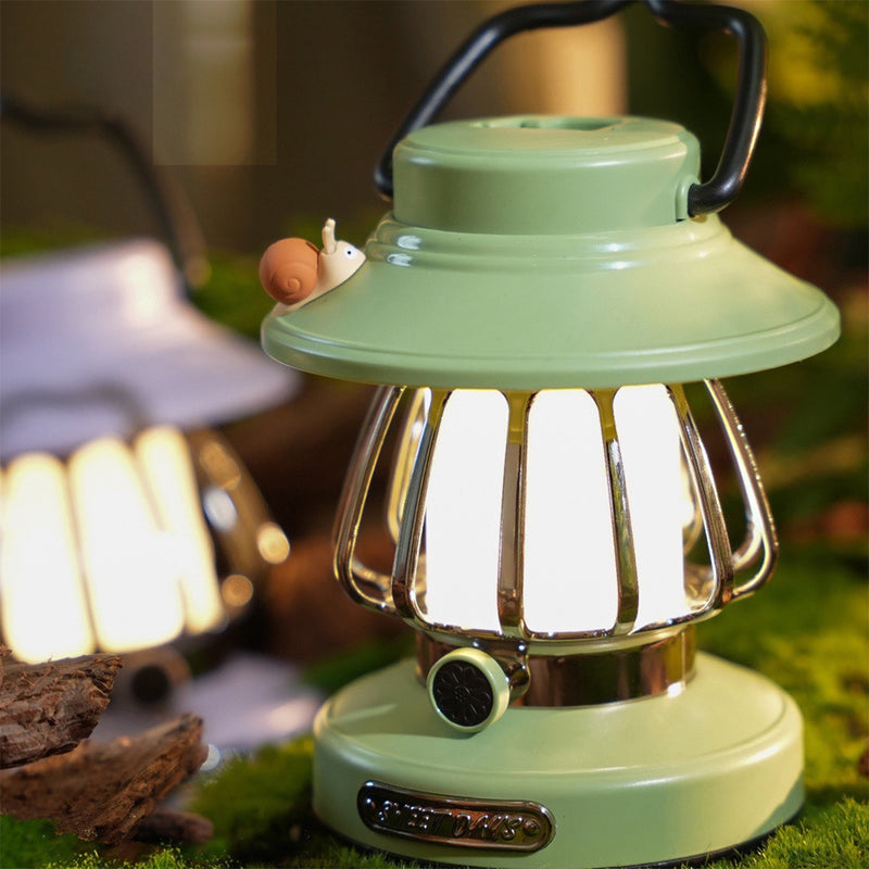 SnailGlow Portable Camping Lamp – USB Rechargeable Night Light