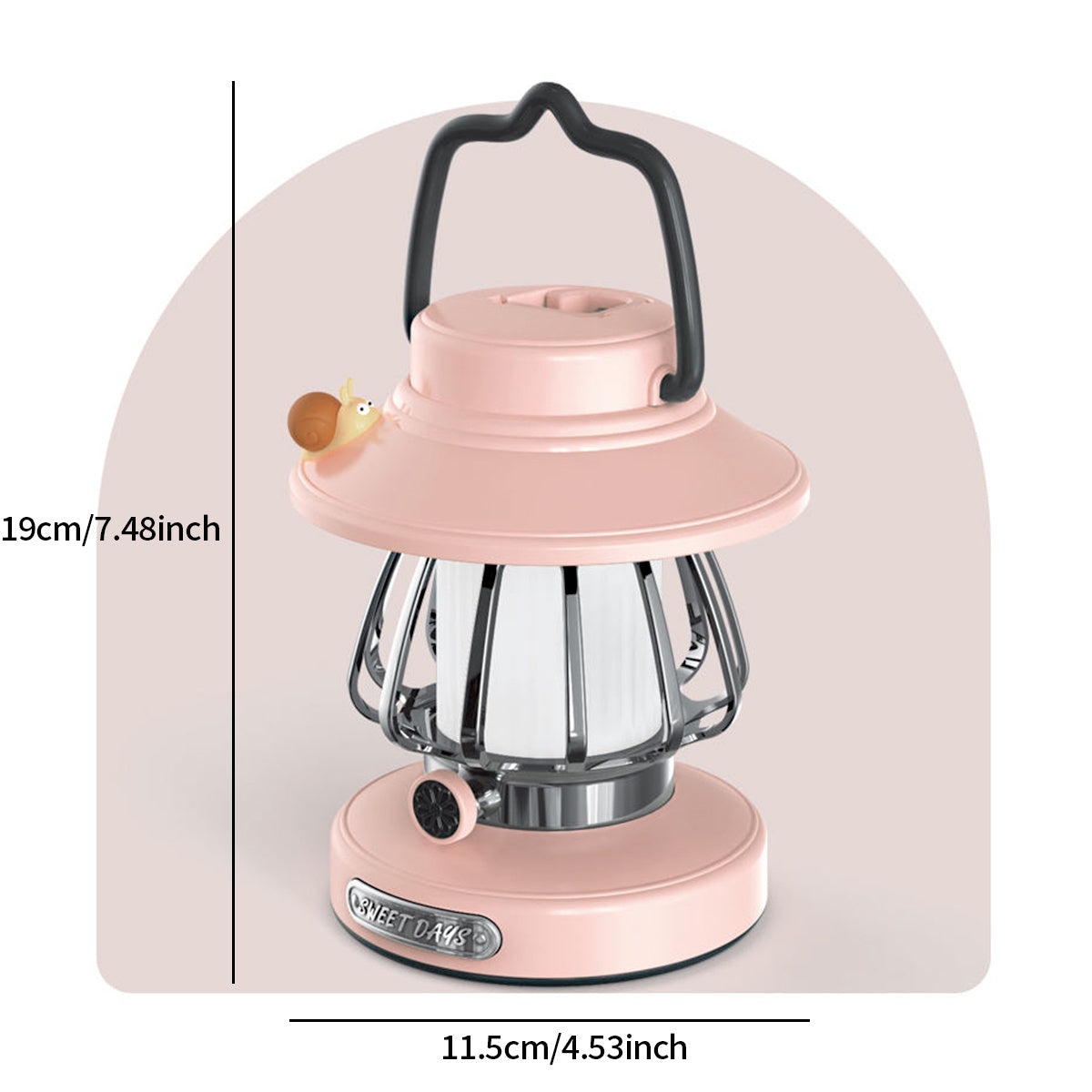SnailGlow Portable Camping Lamp – USB Rechargeable Night Light