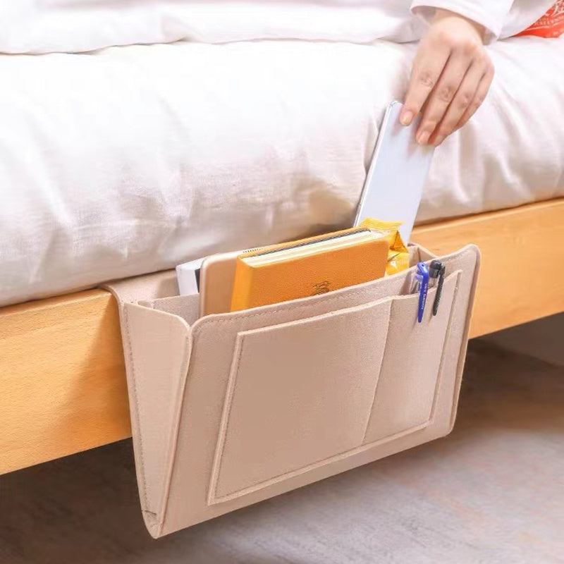 Smart Felt Storage Bag – Organized and Accessible Next to Bed or Sofa