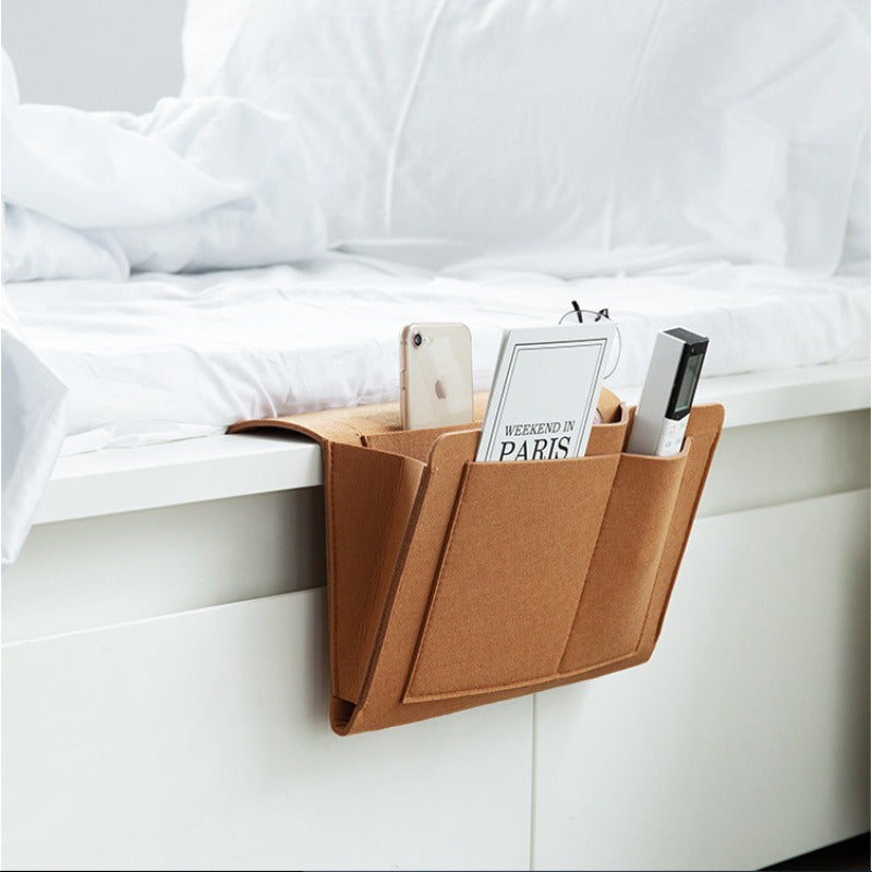 Smart Felt Storage Bag – Organized and Accessible Next to Bed or Sofa