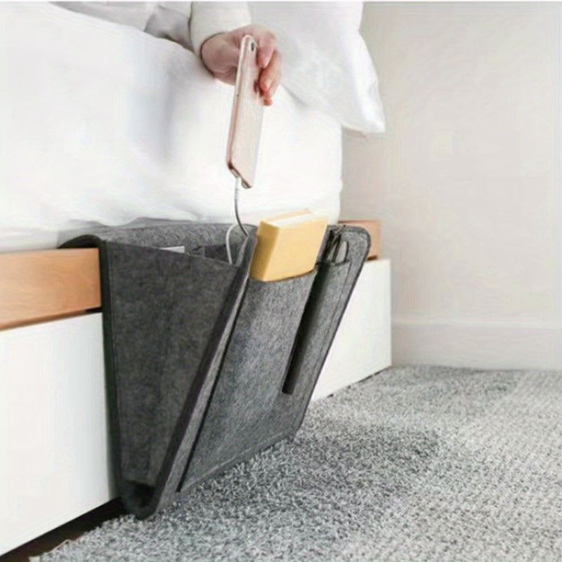 Smart Felt Storage Bag – Organized and Accessible Next to Bed or Sofa
