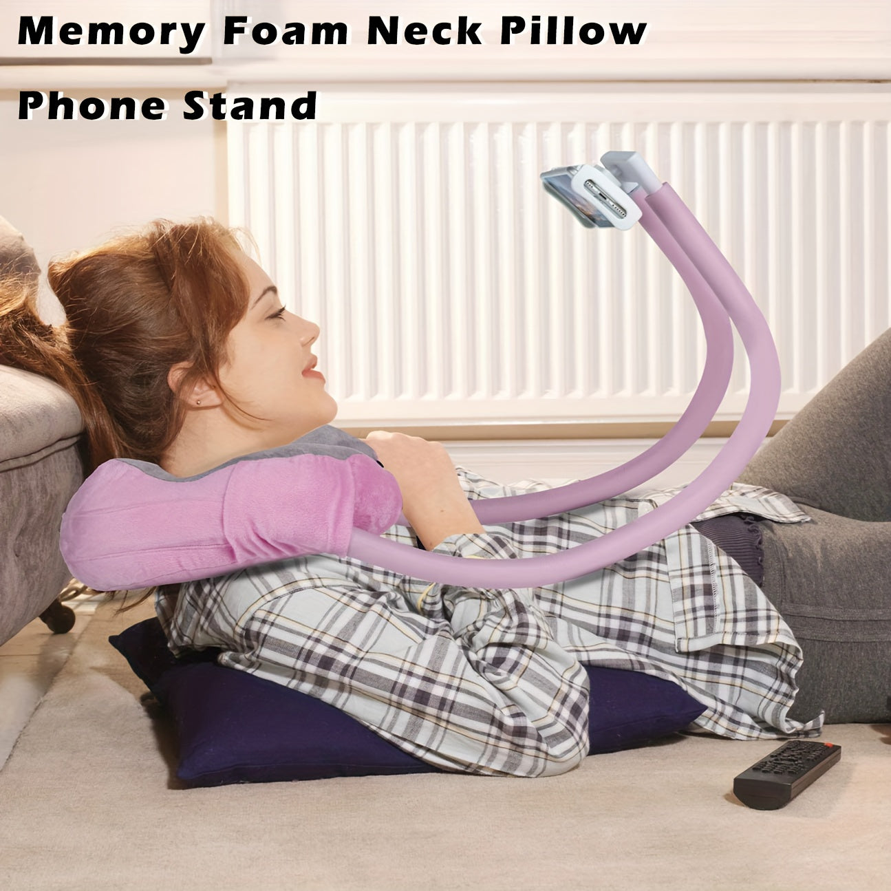 ReisLuxe Adjustable Neck Support with Phone Holder - For Comfort and Convenience