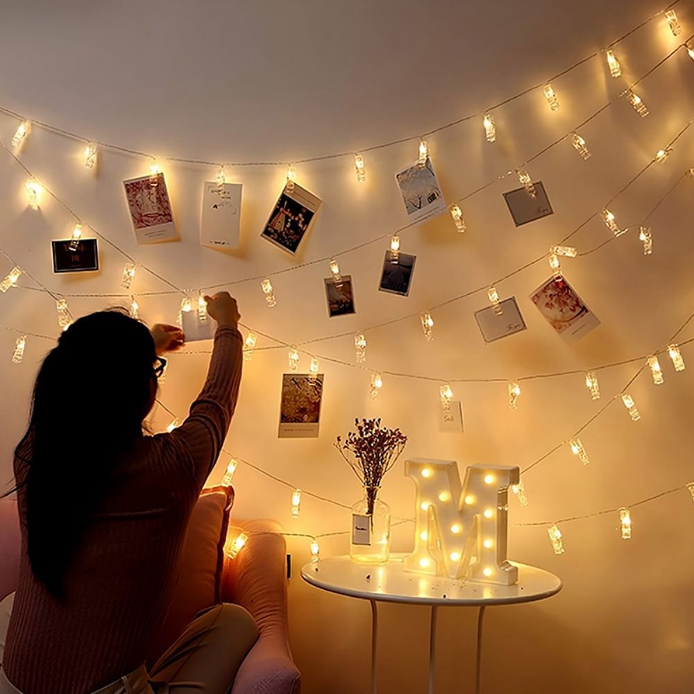 ClipGlow LED Photo Lamp - Magical String Lights with Photo Clips