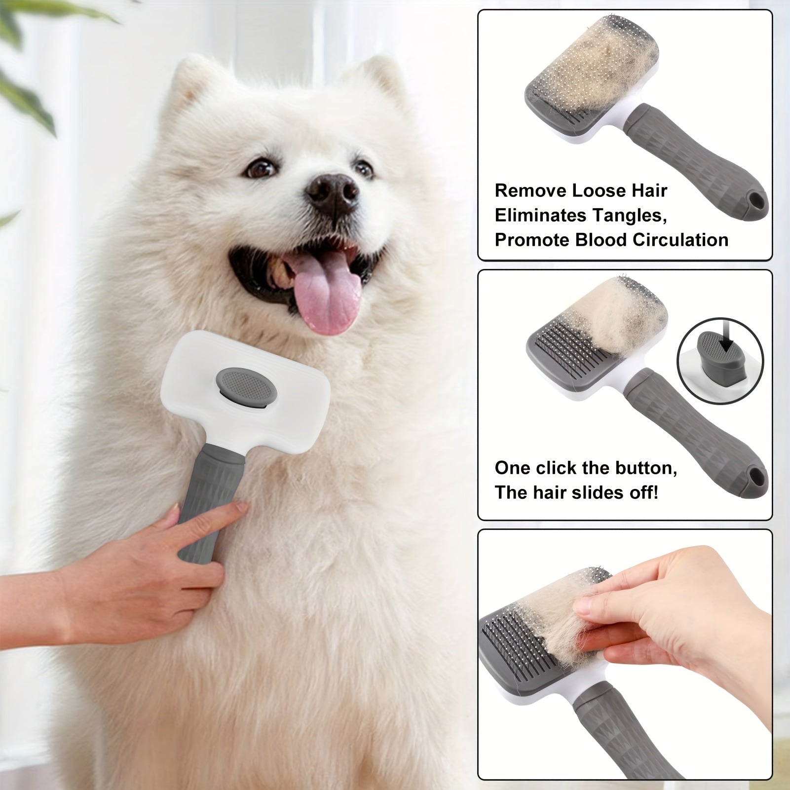 Sleek Glide Pet Groomer – Effortless Hair Removal & Soothing Massage