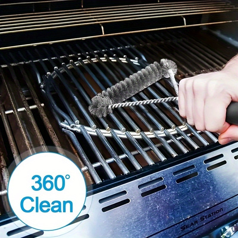 Y-Shaped BBQ Brush with Long Handle – Stainless Steel Cleaning Brush for Thorough Grill Cleaning