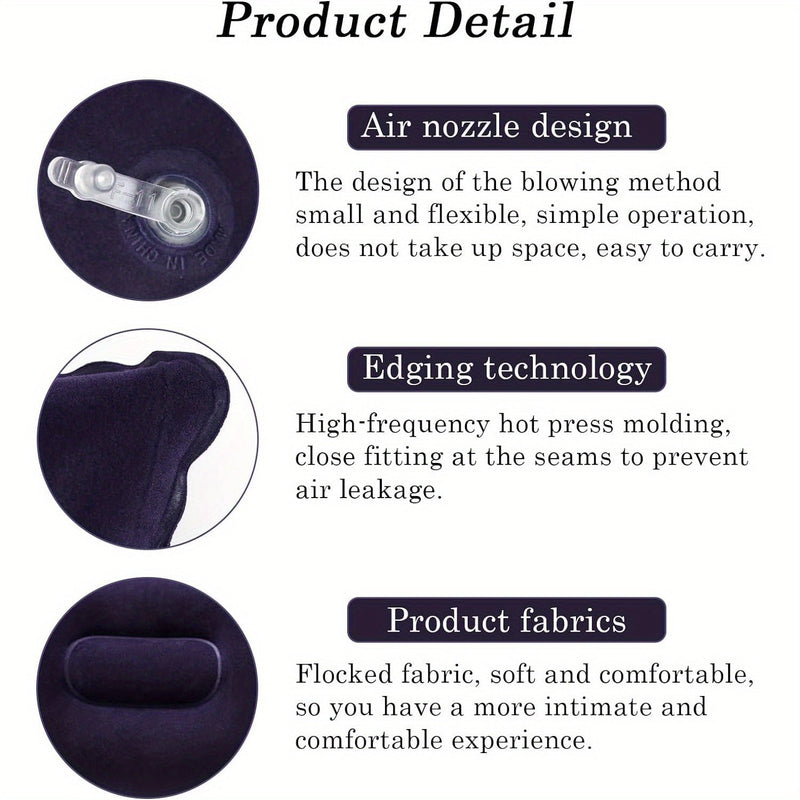 Inflatable Pillows for Camping and Travel - Set of 2 Soft, Portable Pillows