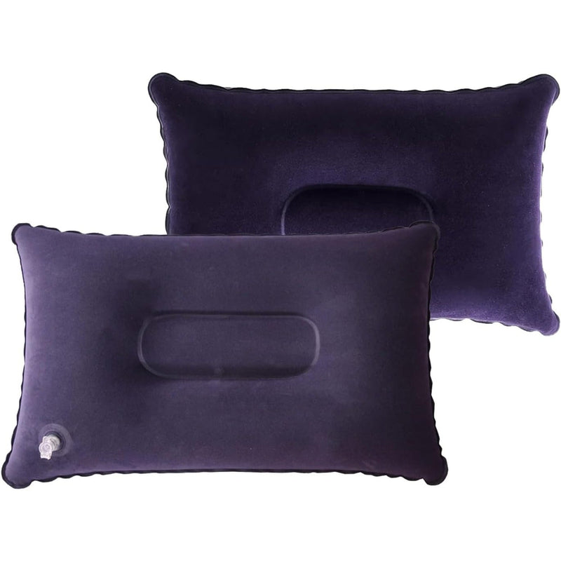 Inflatable Pillows for Camping and Travel - Set of 2 Soft, Portable Pillows