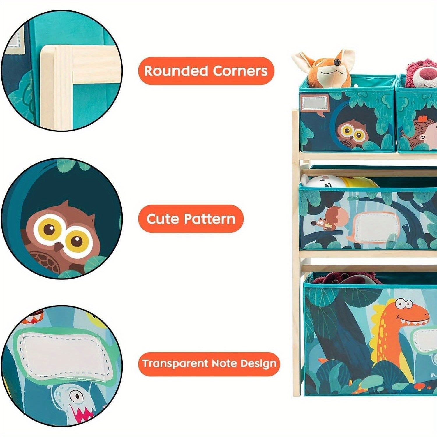 Toy Organizer with 3 Levels and Storage Bins – Perfect for Children's Room and Toy Storage