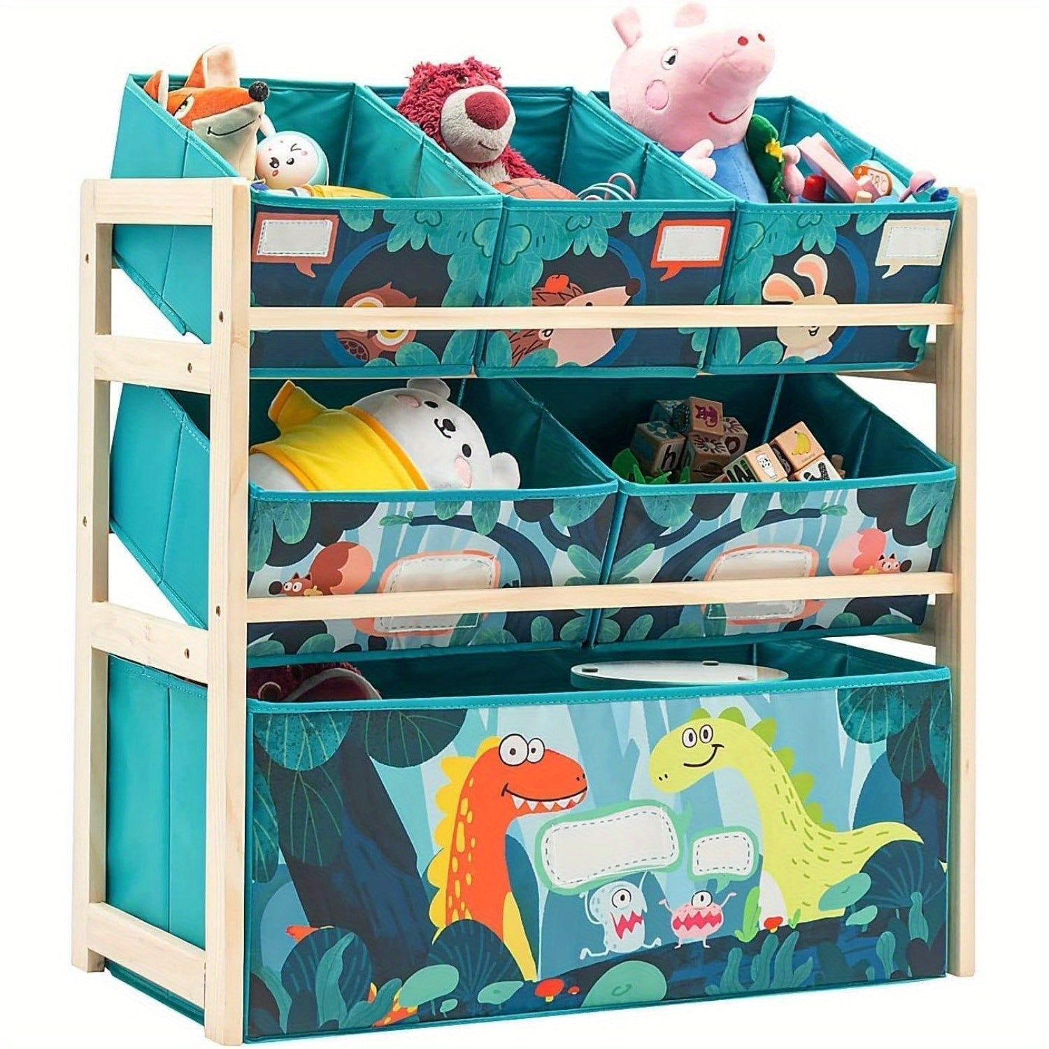 Toy Organizer with 3 Levels and Storage Bins – Perfect for Children's Room and Toy Storage