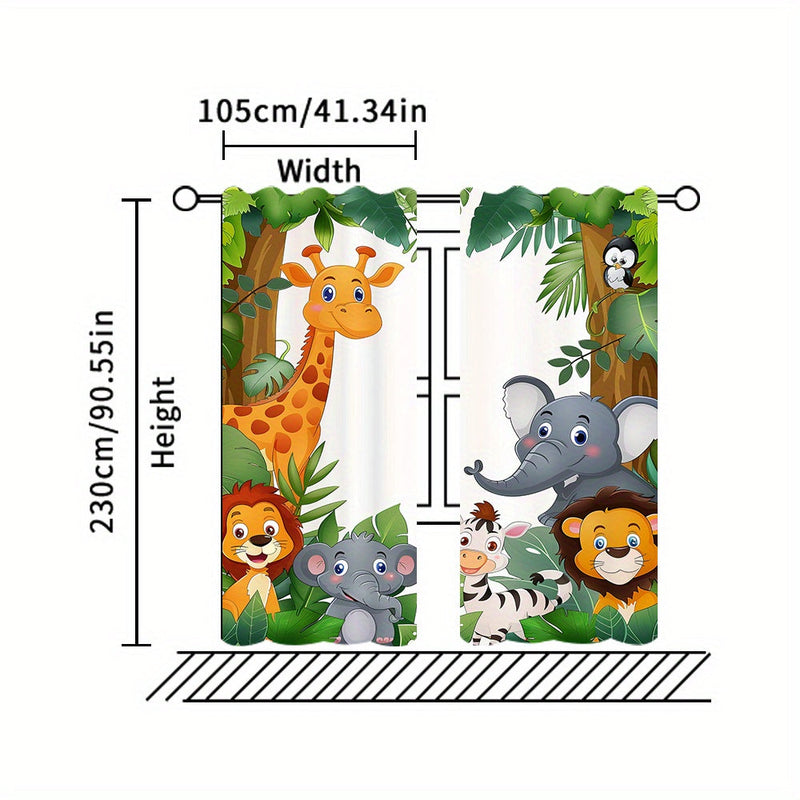 Jungle Animals Curtains - Create a Cheerful Sleeping Environment