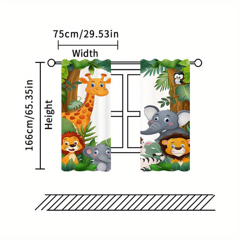 Jungle Animals Curtains - Create a Cheerful Sleeping Environment