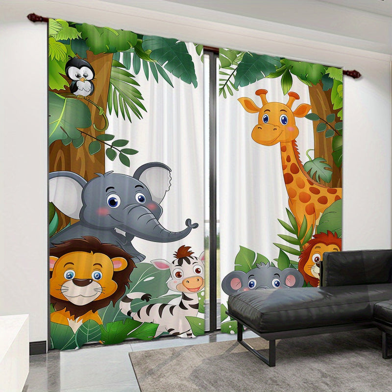 Jungle Animals Curtains - Create a Cheerful Sleeping Environment