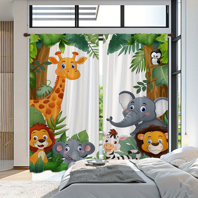 Jungle Animals Curtains - Create a Cheerful Sleeping Environment