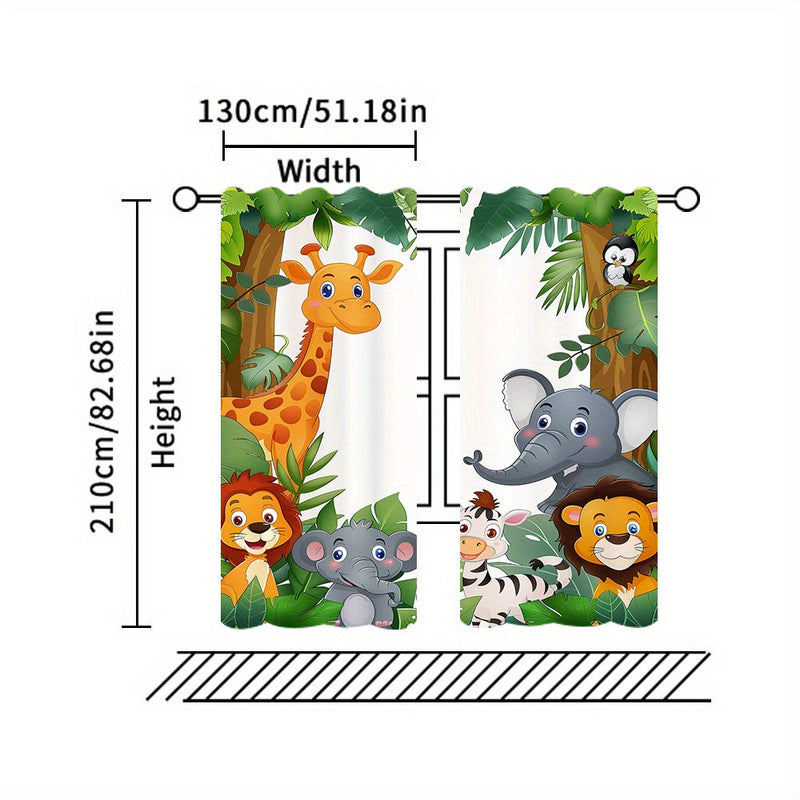 Jungle Animals Curtains - Create a Cheerful Sleeping Environment