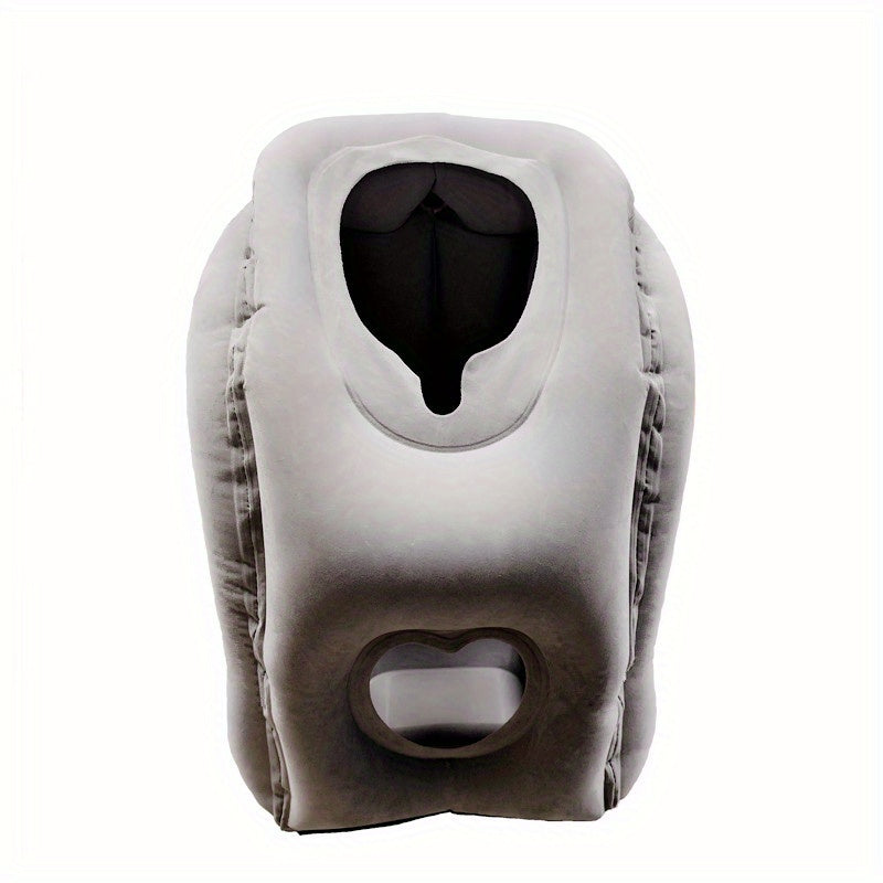 Inflatable Travel Neck Pillow with Heart Cut-Out – Compact and Washable
