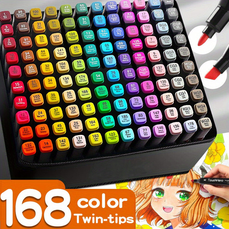 TouchHero 168 Colors Alcohol Markers Set – Professional and Versatile