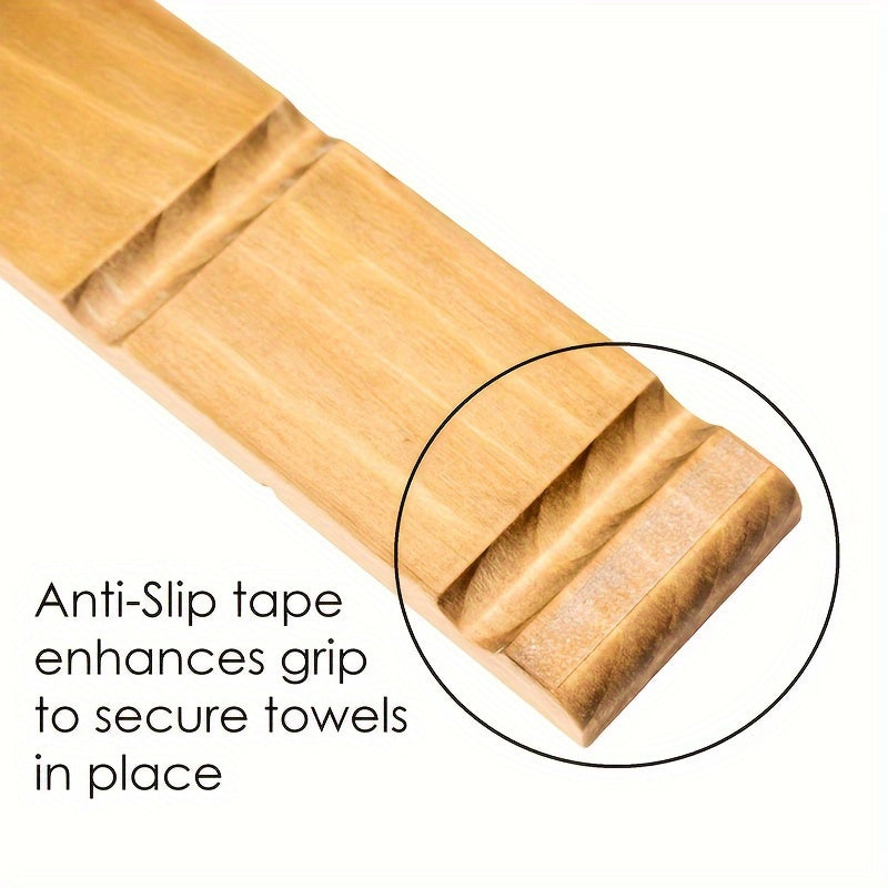 Wooden Towel Clip Holder – Wall-Mounted Solution for Bathroom or Laundry Room