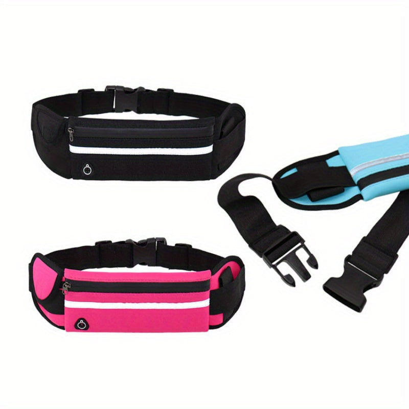 Compact Reflective Sports Waist Bag – Waterproof Phone Holder and Bottle Holder for Running and Fitness