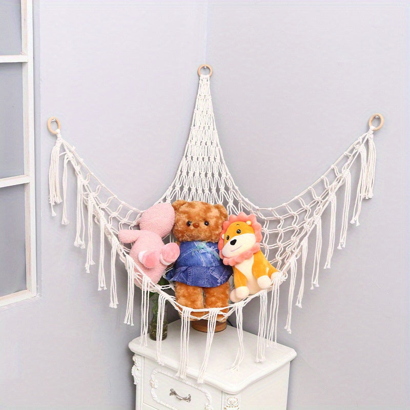 SnuggleNet Hammock for Plush Animals - Stylish Solution for Toy Storage