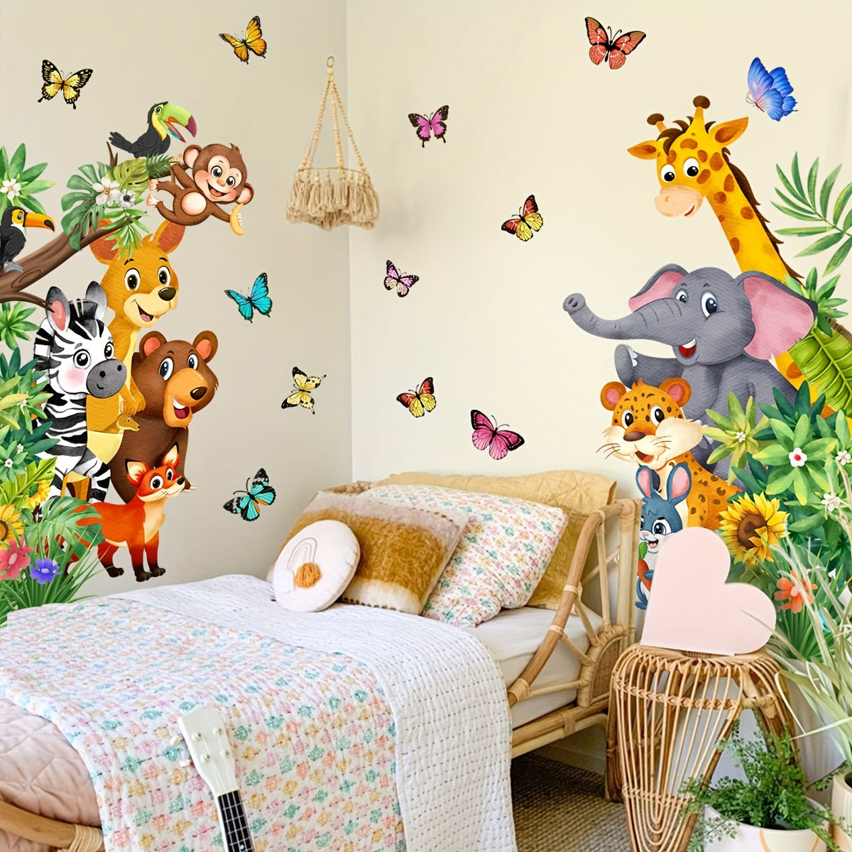 Colorful Animal Wall Stickers - Playful Fun for Children