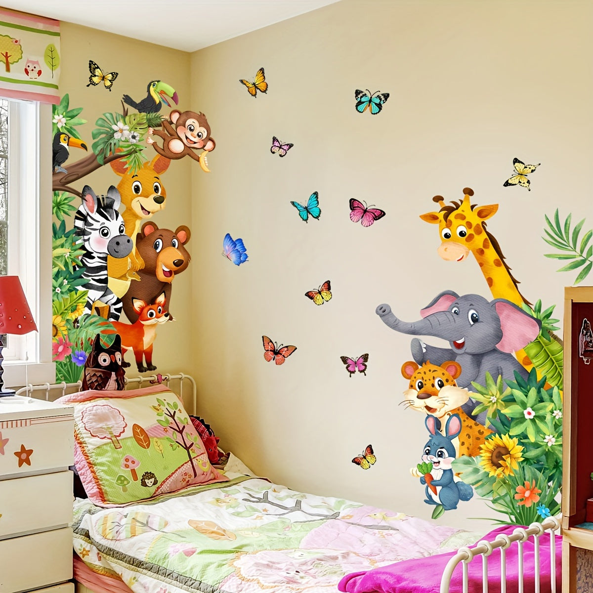Colorful Animal Wall Stickers - Playful Fun for Children