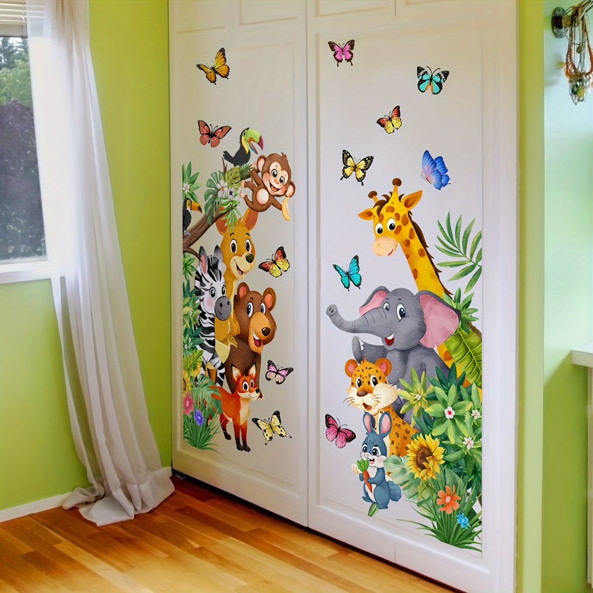 Colorful Animal Wall Stickers - Playful Fun for Children