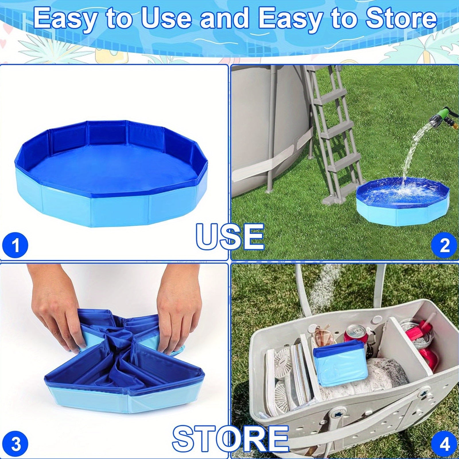 Portable Foldable Foot Bath – Easy Clean Pool Entry Foot Washer