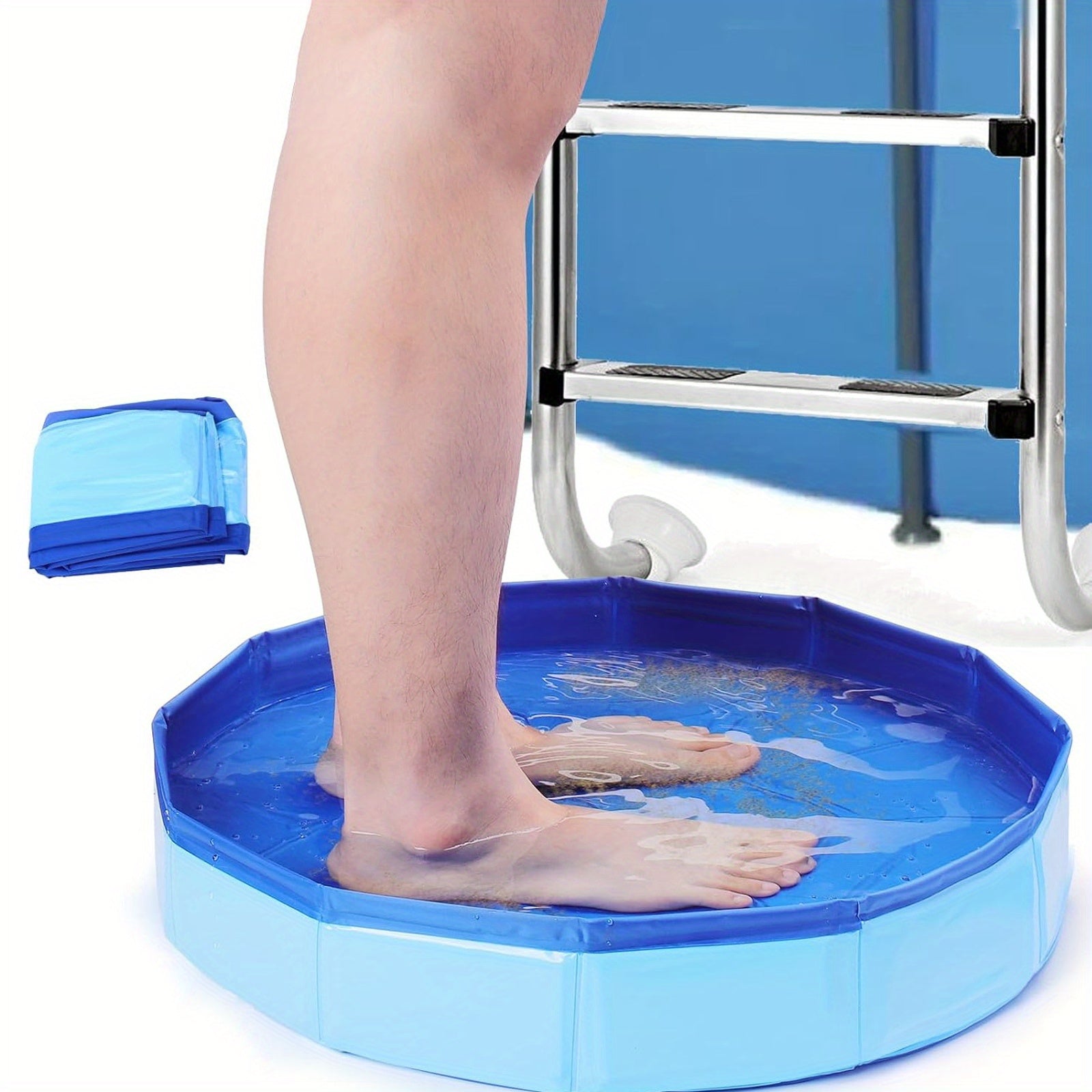 Portable Foldable Foot Bath – Easy Clean Pool Entry Foot Washer