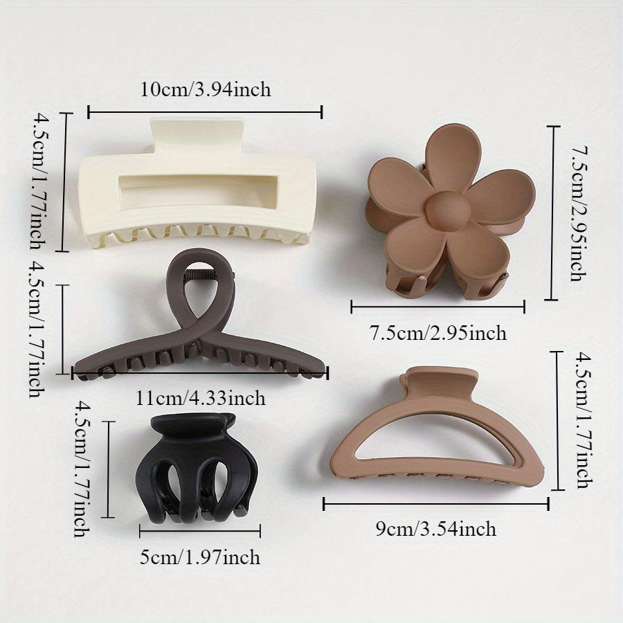 Soft Caramel Hair Clips Set – Stylish and Practical Clips for Every Day